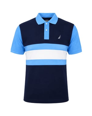 Nautica Dent Mens Blue Polo Shirt