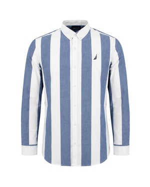 Nautica Inwood Mens Blue/White Shirt