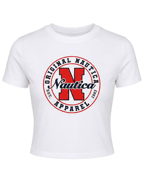 Nautica Beau Womens White Crop Top