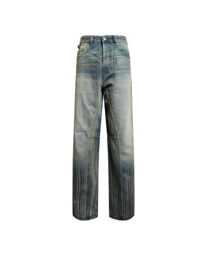Men's Diesel 2001 D Macro U Wide Leg Jeans in Blue Denim