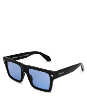 Accessories Off White Uv Protection Round Sunglasses in Black/Blue