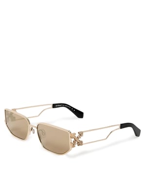 Accessories Off White Allen Rectangle Sunglasses in Gold Bronze