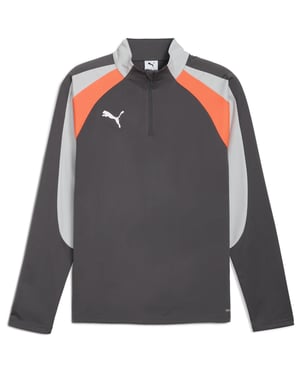 Men's Puma Individualliga Quarter Zip Drill Top in Shadow Gray