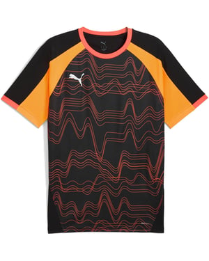 Men's Puma Individualliga Graphic Jersey T-Shirt in Black/Glowing