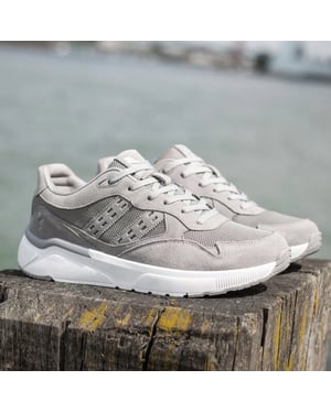 Q1905 Sneaker kampen lichtgrijs/ wit