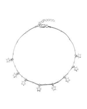 Sterling Silver Star Anklet