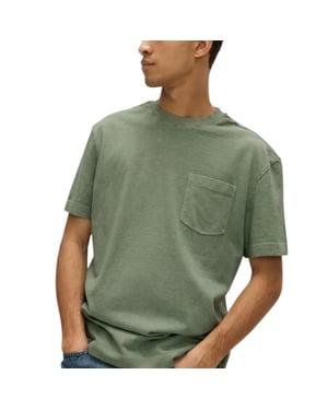 M&S Mens T Shirts Relax Fit Short Sleeve Pure Cotton Garment Dyed Oversized Top