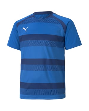 Boys Puma Teamvision Jersey Jr T-Shirt Unisex Kids in BlLm-Limgs-Wht