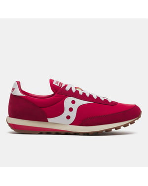 Saucony Unisex-sportschoenen van suède, maat 80 voor volwassenen (Rood, Wit)
