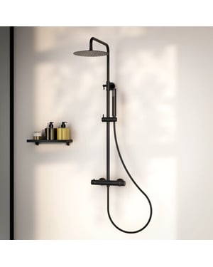 Mirlux Regendouche valo mat met thermostaatkraan 25 cm