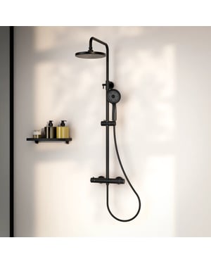 Mirlux Regendouche elin mat met thermostaatkraan 22 cm
