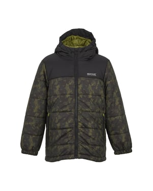Regatta Kids Lofthouse Water-Repellent Zip Fastening black distress camo
