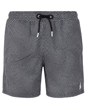 Nautica 6inch Riker Mens Black/White Swim Shorts
