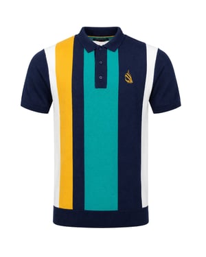 Nautica Hickory Knitwear Mens Multicolour Polo Shirt