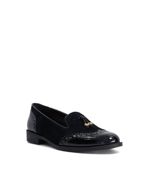 Dune Ladies Gema - Suede Tassel Brogue Slippers