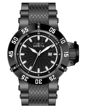 Invicta Subaqua 50794 Herenhorloge - Quartz Uurwerk - Roestvrij Staal met Zwarte Wijzerplaat - 50 mm