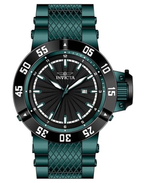 Invicta Subaqua 50793 Herrklocka - Kvartsverk - Rostfritt Stål med Svart Urskiva - 50 mm