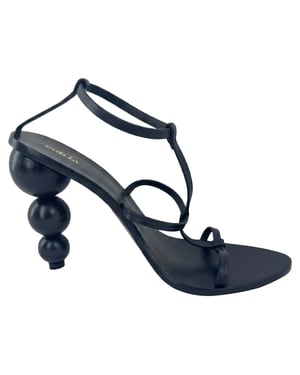 Cult Gaia Sphere Heel Stilettklack i Svart Läder