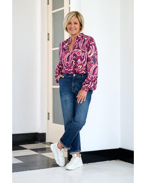 Caroline Tensen Chelsea Print Blouse Magenta / Multi
