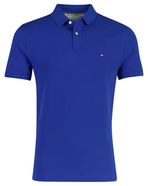 Poloshirt Tommy Hilfiger blauw pique