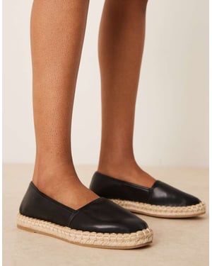 ASOS DESIGN Joey stängd tå espadrillos i svart