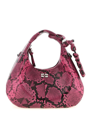 Ganni Fuchsia Gerecycled Polyester Handtas