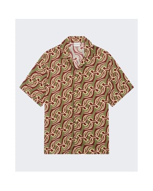 Drole De Monsieur Heren viscose chain link monogram shirt