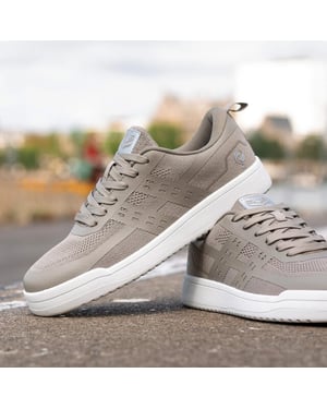 Q1905 Sneaker marken taupe/ wit