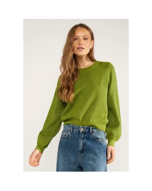 Nümph Nubir solid pullover 4060 calla green