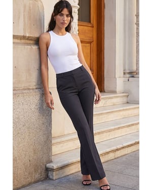 Long Bootcut Stretch Trousers