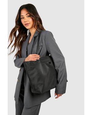 Nylon Basic Oversized Tote Bag