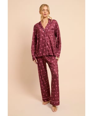 Cherry Long Sleeve Jersey Pyjama Set