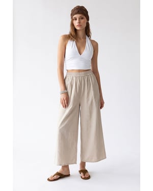 Brede Pijpen Tencel Enkelhoogte Broek