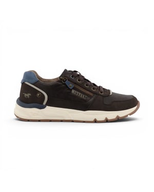 Mustang heren bruine nepleren sneakers - M0051001