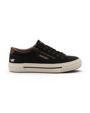 Mustang Dames Zwarte Nep Leren Sneaker Sneaker Casual Schoenen - M0112011