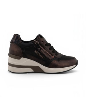 Mustang Dames Zwarte Platform Sneaker Trainer Casual Schoenen - M0872003