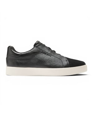 Cole Haan herrarnas GrandPro Luxe Mile Trainer svarta mocka-sneakers - C44434