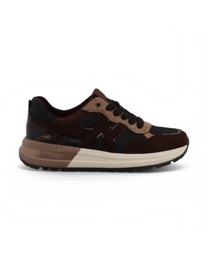 Mustang Dames Bruine Nep Leren Sneakers Platform Sneakers - M0702007