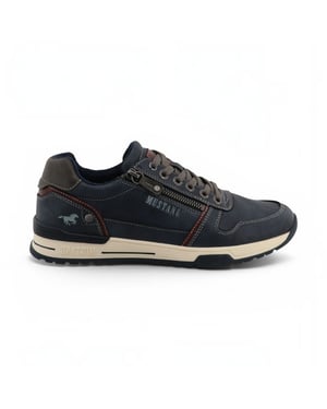 Mustang heren Navy nep leren sneaker sneakers schoenen - M0281006