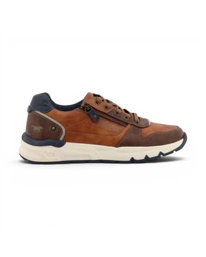 Mustang herrarnas beige konstlädersneakers – M0051003