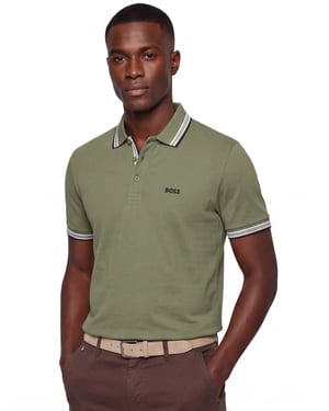 Poloshirt Boss Green Paddy groen regular fit met logo