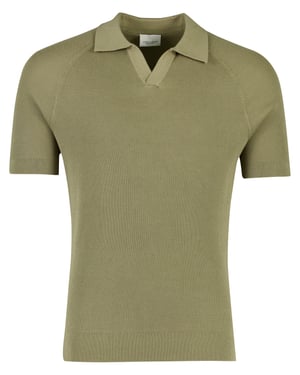 Poloshirt groen profuomo knitted normale fit