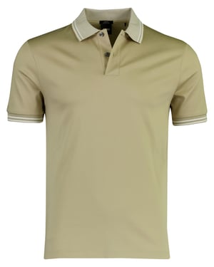 BOSS Black poloshirt beige 100% katoen