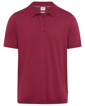 Brax polo bordeaux normale fit 3 knopen