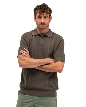 Bruin Poloshirt Butcher of Blue structuur