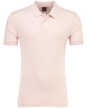 Poloshirt BOSS Orange Passenger roze 2 knoops
