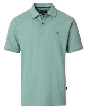 turquoise polo normale fit Casa Moda korte mouw 2-knoops