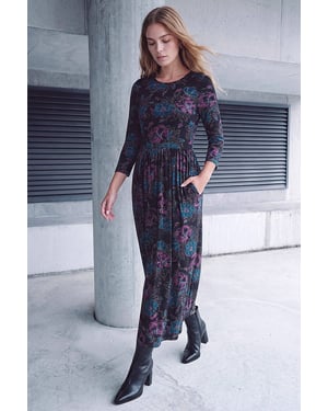 Stretch Waist Midi Dress