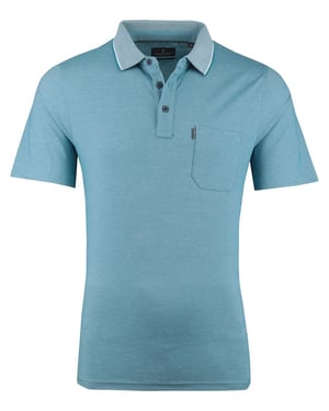 Poloshirt Casa Moda blauw katoen stretch