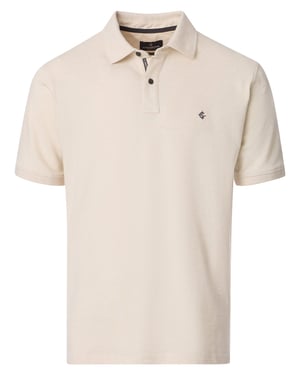 creme polo normale fit Casa Moda korte mouw 2-knoops